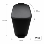 Κάδος Soft Close Μεταλλικός 20L Μαύρος Ματ 23x38x37.5cm MRShome DS-8849000