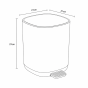 Κάδος Απορριμμάτων 5L από ABS Soft Close Λευκός Ματ MRShome DS-8865PL1