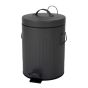 Κάδος Απορριμμάτων 5L Μεταλλικός Soft Close Σκούρο Γκρι MRShome DS-8999S10