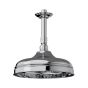Horus Ascott Classic Collection - Anti-scale Nozzles Shower Head Diam. 220 Mm with Arm - Ceiling Installation - Polished Nickel 00.510-NB