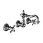 Horus Julia Victoria Julia Victoria Classic Collection - Wall Mounted 3 Hole Basin Set for Splashback - Polished Nickel 01.272-NB