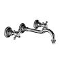 Horus Julia Victoria Julia Victoria Classic Collection - Wall Mounted 3 Hole Basin Set for Splashback - Matt Nickel 01.273-NM