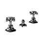 Horus Julia Victoria Julia Victoria Classic Collection - 3 Hole Bidet Set, Spray and Rim Fill Valves with Automatic Pop-up Waste - Matt Nickel 01.358-NM