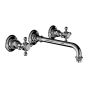 Horus Éloise Classic Collection - Wall Mounted 3 Hole Basin Set for Splashback - Polished Nickel 02.273-NB