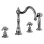 Horus Montmartre Classic Collection - 3-hole Kitchen Mixer with Deck Side Handspray / No Waste - Matt Nickel 07.124-NM