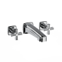 Horus Zéphyr Classic Collection - Concealed Wall Mounted 3 Hole Basin Set - Satin Brass 16.263-LS