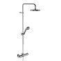 Horus Zéphyr Classic Collection - Complete Exposed Thermostatic Wall Shower Set - Satin Brass 16.797-LS