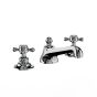 Horus Ascott Classic Collection - 3 Hole Basin Set Small Spout with Pop-up Waste, Flexible Hoses - Chrome 20.260-CH