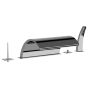 Horus Nouvelle Vague “part of Contemporary Collection - 5 Hole Deck Mounted Bath/shower Mixer Set - Metal Gun 40.767-CF