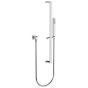 Horus Echo Equinox316 Collection - Wall Union Mounted Shower Set with Sliding Wall Bar, Design Flexible Hose on Swivel Nut and Solidbrass Handshower - Matt Black 43.532-NO