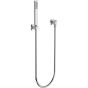 Horus Echo Equinox316 Collection - Wall Union Shower Set with Solidbrass Handshower, Wall Hook, Design Flexible Hose on Swivel Nut - Metal Gun 43.590-CF