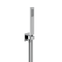 Horus Echo Equinox316 Collection - Wall Union Shower Set with Solidbrass Handshower, Wall Hook, Design Flexible Hose on Swivel Nut - Satin Brass 43.591-LS