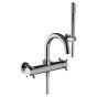 Horus Minoé Contemporary Collection - Complete Set : Complete Exposed Thermostatic Wall Bath-shower Mixer - Metal Gun 47.714-CF