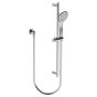 Horus Naja Contemporary Collection - Wall Shower Set with Rail, Flexible Hose and Handspray - Satin Brass 48.532-LS