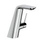 Horus Naja Contemporary Collection - Single Lever Basin Mixer with up and down Drain - Metal Gun 48.729-CF