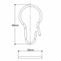 Curtain Hooks 12pcs metal κρίκοι κουρτίνας μπάνιου MRShome  MRS44002L