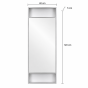 Καθρέπτης με Πλαίσιο Αλουμινίου Chrome με Δύο Ραφάκια 40x5x120cm MRShome MRS4601004