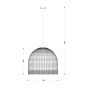 NIDO - Μονόφωτο Κρεμαστό Φωτιστικό Rattan Sun Light NIDO