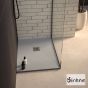Ντουζιέρα Cast Marble (Χυτό μάρμαρο) με Βαλβίδα Slate 100 x 80 Sirene Beton Matt S10080-411