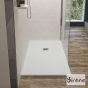 Ντουζιέρα Cast Marble (Χυτό μάρμαρο) με Βαλβίδα Slate 160 x 80 Sirene White Matt S16080-301