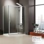 Συρόμενη πόρτα καμπίνας ντουζιέρας AXIS 140 ύψους 185εκ.  ρυθμιζόμενη από 137 έως 141εκ. Clean Glass Chrome SLX140C-100