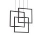 Κρεμαστό Φωτιστικό Πλαίσιο SP QUADRATO Μαύρο 3000K Ideal Lux 269375
