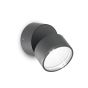 Απλίκα OMEGA AP ROUND Μαύρο 4000K Ideal Lux 285504