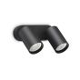 Απλίκα DYNAMITE AP2 ROUND Μαύρο Ideal Lux 367385
