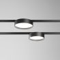 Γραμμικό Σύστημα Φωτισμού DEVA DISC 15W 4000K Μαύρο Ideal Lux 370057