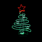 "CHRISTMAS TREE" 132 LED ΣΧΕΔΙΟ 5.5m ΜΟΝΟΚΑΝΑΛ ΦΩΤΟΣΩΛ RED-GREEN IP44 54x90cm 1.5m ΚΑΛΩΔ ACA XTREELEDGR90