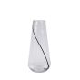 ΒΑΖΟ ΓΥΑΛΙΝΟ ΔΙΑΦΑΝΟ ΜΕ ΜΑΥΡΗ ΓΡΑΜΜΗ 18x18x40cm Eurolamp 819-01493