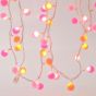 ΣΕΙΡΑ, 100 LED 3mm, ΛΕΥΚΕΣ & ΡΟΖ ΥΦΑΣΜΑΤΙΝΕΣ ΜΠΑΛΕΣ Φ2cm, 4.5V ΜΕΤΑΣΧΗΜΑΤΙΣΤΗ, 4 ΕΠΕΚΤΑΣΕΙΣ ΕΩΣ 3 ΣΕΤ, ΔΙΑΦΑΝΟ PVC ΚΑΛΩΔΙΟ, ΘΕΡΜΟ ΛΕΥΚΟ LED ΑΝΑ 5cm, ΠΡΟΕΚΤΑΣΗ ΠΑΡΟΧΗΣ 3m, IP44 Eurolamp 600-11289