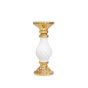 ΒΑΖΟ ΚΕΡΑΜΙΚΟ ΛΕΥΚΟ-ΧΡΥΣΟ 10.5x10.5x25.5cm Eurolamp 819-01515