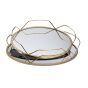 S/2 ΔΙΣΚΟΙ ΜΕΤΑΛΛΙΚΟΙ ΜΕ ΚΑΘΡΕΦΤΗ ΧΡΥΣΟΙ 35x25x6cm / 30.5x20x5.5cm Eurolamp 819-02145