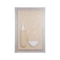 ΠΙΝΑΚΑΣ ΚΑΜΒΑΣ 3D ΒΑΖΑ ΛΕΥΚΟΣ - ΜΠΕΖ 80x120cm Eurolamp 812-20128