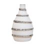 ΒΑΖΟ ΚΕΡΑΜΙΚΟ ΛΕΥΚΟ-ΑΣΗΜΙ 19.5x19.5x33cm Eurolamp 819-01512