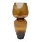 ΒΑΖΟ ΓΥΑΛΙΝΟ ΚΑΦΕ 15x15x34cm Eurolamp 819-01049