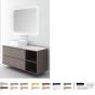 Orabella Drawer with shelf 140 double - Κρεμαστό Έπιπλο Μπάνιου με λευκή ματ επικάλυψη και βάση με συρτάρι από μελαμίνη δικής σας επιλογής (χωρίς καθρέπτη και νιπτήρα) F70210-70231,W-140