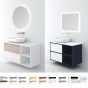 Orabella Drawer with shelf 140 double - Κρεμαστό Έπιπλο Μπάνιου με λευκή ματ επικάλυψη και βάση με συρτάρι από μελαμίνη δικής σας επιλογής (χωρίς καθρέπτη και νιπτήρα) F70210-70231,W-140