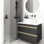 Orabella Vision 60 - Κρεμαστό Έπιπλο Μπάνιου με λευκή ματ επικάλυψη και βάση με συρτάρια από MDF super matt δικής σας επιλογής (χωρίς καθρέπτη και νιπτήρα) F70238-70238,W-60