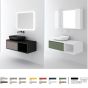 Orabella Drawer with shelf 120 - Κρεμαστό Έπιπλο Μπάνιου με λευκή ματ επικάλυψη και βάση με συρτάρι από μελαμίνη δικής σας επιλογής (χωρίς καθρέπτη και νιπτήρα) F70210-70208,W-120