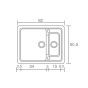 Sanitec Νεροχύτης 330 Classic 62×51 330-17-Metallic-Silver