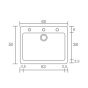 Sanitec Νεροχύτης 331 Classic 60×50 331-20-Granite-Terracota