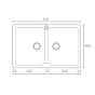 Sanitec Νεροχύτης 340 Classic 78×50 340-20-Granite-Terracota