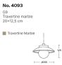 InLight Κρεμαστό φωτιστικό γκρι από travertine marble 1XG9 D:20 x 12.5cm 4093