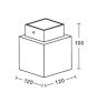 InLight Πλαφονιέρα οροφής γκρι από travertine marble 1XE27 D:12cm 42047