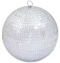 Ασημί Disco Πλαστική Χριστουγεννιάτικη Μπάλα 20cm Lianos 23626