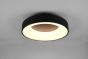 Μεταλλική Πλαφονιέρα Οροφής Μαύρο Ματ 45xH11cm LED 27w 2700-6000K 3100lm Switch Dimmer Trio Lighting Girona 671210132