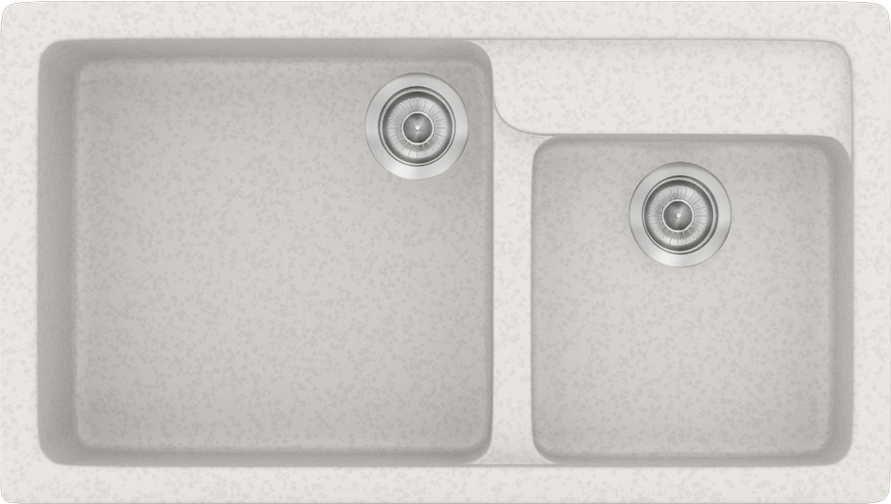 Sanitec Νεροχύτης 317 Classic 90×51 317-14-Metallic-Ice