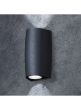 Απλίκα Μαύρη IP55 Διπλής Δέσμης Up-down 2xGUY10 Fumagalli Marta 90 2L Black 145-26270